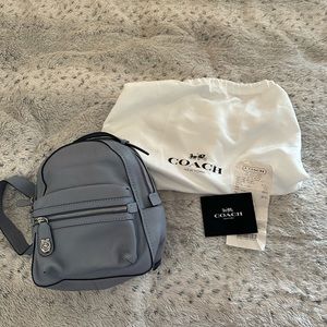 Coach mini campus backpack baby blue